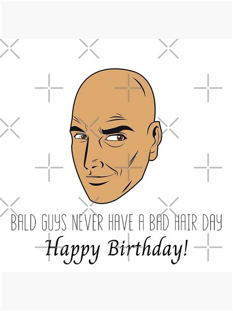 Bald Guy Birthday Funny Greeting Card Poster For Sale By A1ka1ine