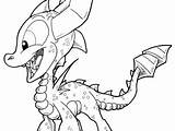 Spyro Coloring Pages Dragon Skylanders Getdrawings Getcolorings Learn sketch template