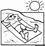 Coloring Beach Sunbathing Clipart Sunbathe Pages Printable Summer Template Online Colouring Kids Library Cliparts Gif Adult Thecolor Pdf Read sketch template