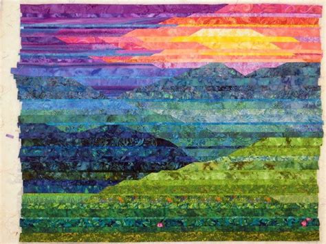 cathy geiers quilty art blog making blue ridge mountain sunset