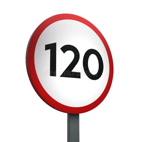 render road sign  indicating  speed limit   isolated