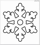 Snowflake Coloring Pages Printable Easy Winter Christmas Simple Preschoolers sketch template
