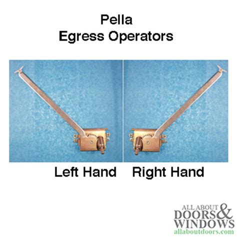 pella egress casement window operator straight arm  hand