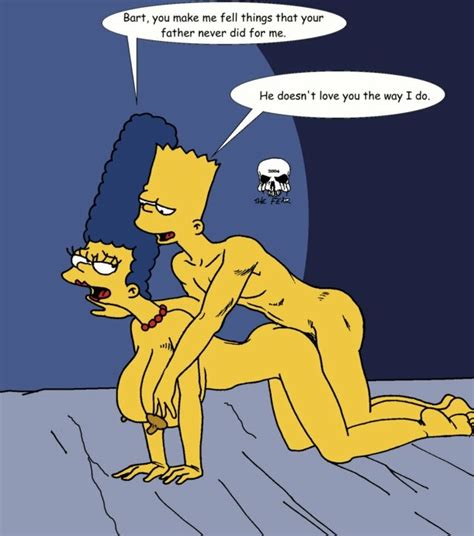rule 34 bart simpson breasts color female human male marge simpson nipples nude sex side view