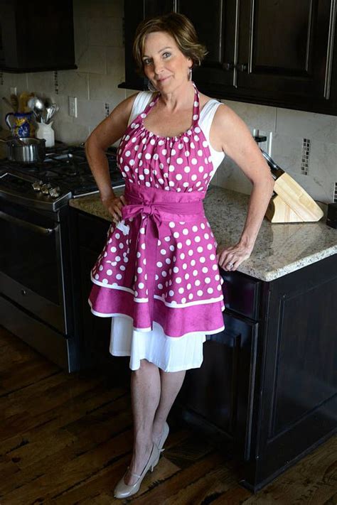 cooking shouldnt be boring and wearing this flirty polka dot kitchen
