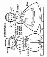 Dutch Girl Kleurplaat Holland Children Boy Coloring Pages Printable Sheets Boerin Paper Boer Dolls Doll Activity Cut Traditional Nederland Costumes sketch template