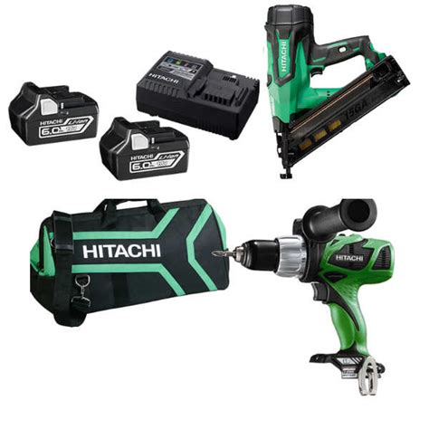 Hitachi Pack356 18v 6 0ah Cordless Brushless 2 Piece Combo Kit