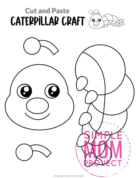 printable caterpillar craft template simple mom project