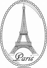 Eiffel Tower Paris Coloring Clipart Clip Pages Cartoon Printable France Fun Cliparts Birthday Colouring Homemade Square Tree Party Sheets Theme sketch template