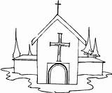 Church Coloring Pages Winter Building Kids Color Getdrawings Catholic Drawing Getcolorings sketch template