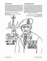 Coloring Veteran Canadian Pages Edupics Large sketch template