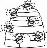 Coloring Abelha Bees Hive Colmeia Abelhas Escolaensina Hives Ensina Artigo Navegação sketch template