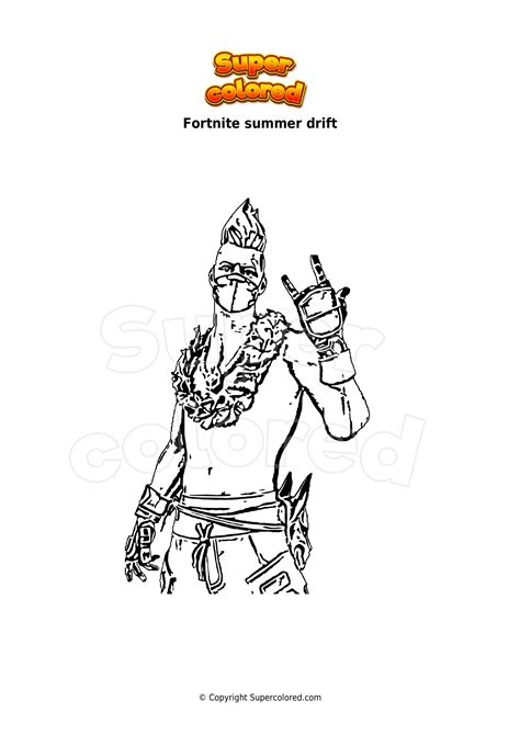 fortnite drift coloring coloring pages