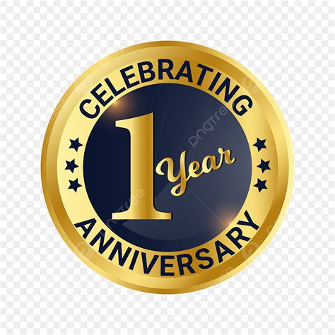 st year anniversary png vector psd  clipart  transparent background