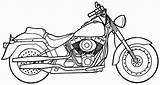 Motorcycle Printable Coloring Colouring Pages Kids Transportation Popular sketch template
