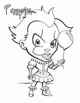 Pennywise Clown Print Fnaf Colouring Fusion Vanquish Coloringhome Wonder sketch template