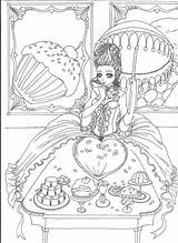 Antoinette Colouring Girly sketch template
