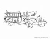 Fire Truck Vintage Coloring Pages Silhouette Sheets Trucks Colouring Google Search Outline Escolher álbum Boy sketch template