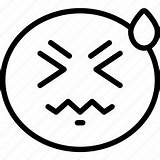 Emoticon Headache Sweat Cursing Swear Swearing Frown sketch template