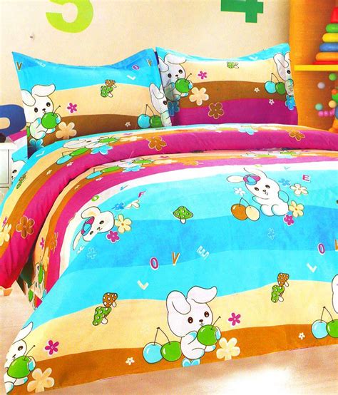 Fablinen Love Animated Double Bed Sheet With 2 Pillow Covers Buy