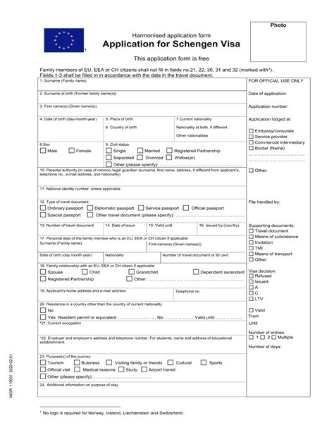 se application for schengen visa 0 form printable blank pdf online