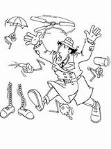Gadget Inspector Coloring Pages Color Kids Print Printable Characters Justcolor sketch template