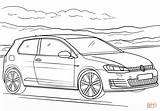 Coloring Volkswagen Pages Golf Gti Drawing sketch template