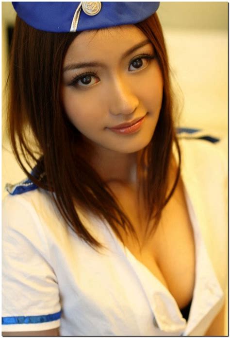 hong kong girl in air stewardess uniform ~ cute girl sexy