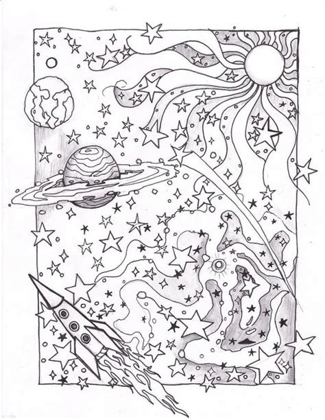 detailed space coloring pages coloring space page  usedfreak