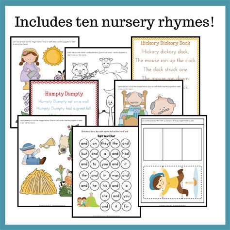 nursery rhyme printables
