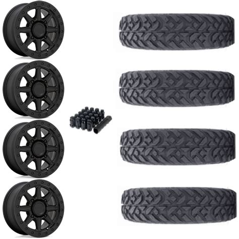 black rhino webb utv black  fuel gripper trk wheel  tire package