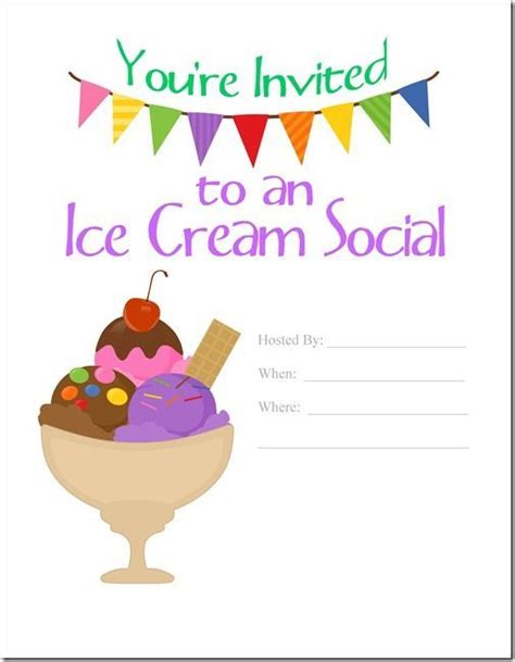 ice cream social invitation ice cream social invite ice ice cream