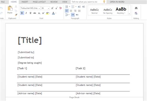 group thesis template  word