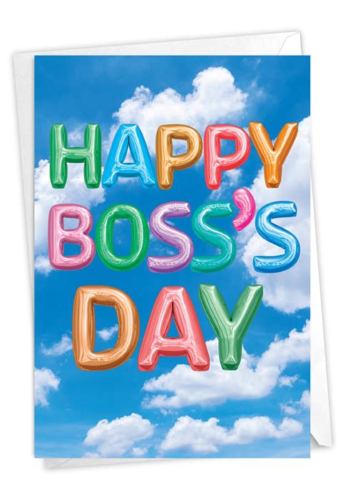 happy bosss day greeting card notecard  boss manager mentor