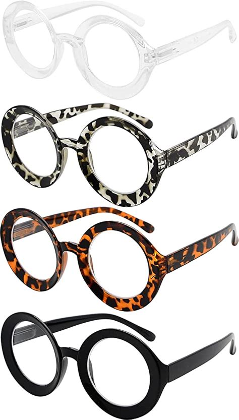 eyekepper pack of 4 stylish reading glasses fashion round reading aid