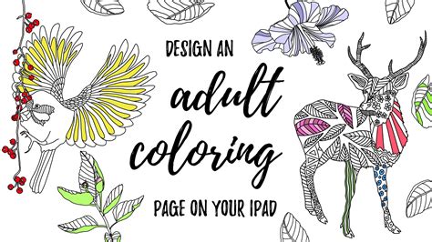 design  adult coloring book page   ipad  procreate