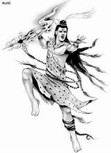 Shiva Dancing sketch template