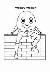 Dumpty Humpty Coloring Pages Wall Drawing Sitting Print Printable Kids Coloringsky sketch template