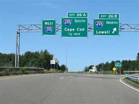 massachusetts interstate  westbound cross country roads