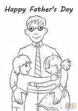 Coloring Pages Card Father Fathers Print sketch template