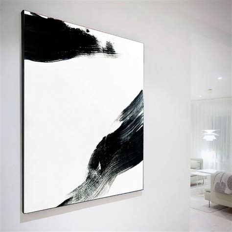 black  white painting original art abstract painting gold painting