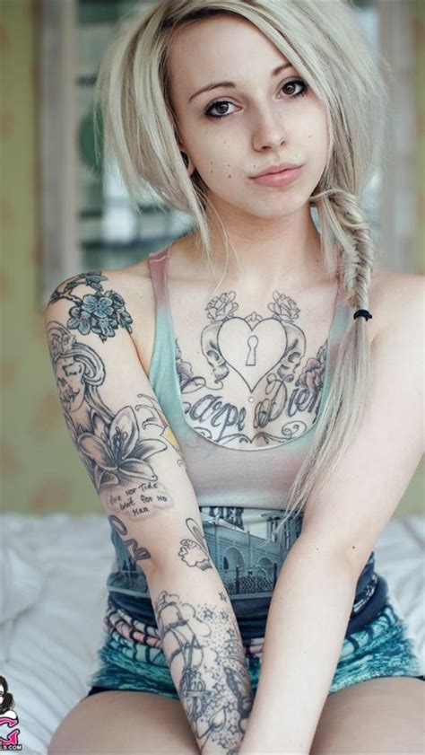 suicide girls have cool tattoos tattoos piercings pinterest inked girls get a tattoo and