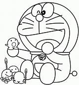 Doraemon Mewarnai Boneka Bermain Menggunakan Koboi Topi sketch template