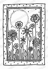 Impression Obsession Lindsay Ostrom Mounted Sierra Cling Stamp Rubber Sunset sketch template