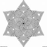 Coloring Mandala Pages Printable Shapes Mandalas Geometric sketch template