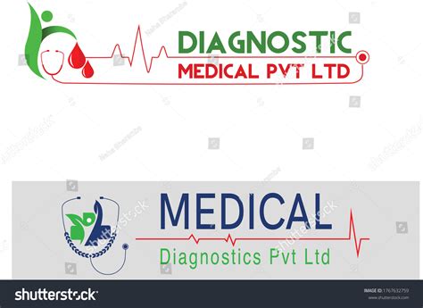 diagnostic lab logo samples medical logo stock vector royalty   shutterstock