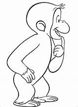 Curious George Coloring Pages Kids Book sketch template