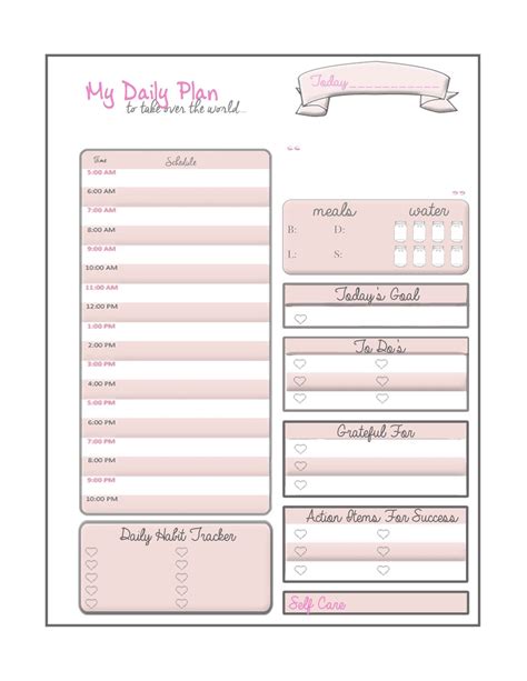 planner freebie daily insert  happy planner daily planner inserts