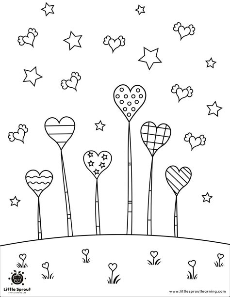 top  heart coloring pages  sprout art