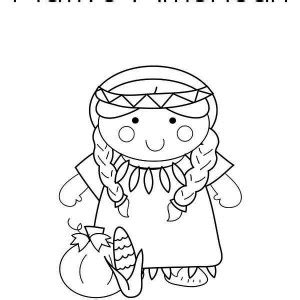 lovely native american coloring page kids play color